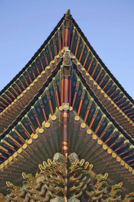 Framed Print : South Korea, Seoul, Gyeongbokgung Palace, Geunjeongjeon Throne Hall