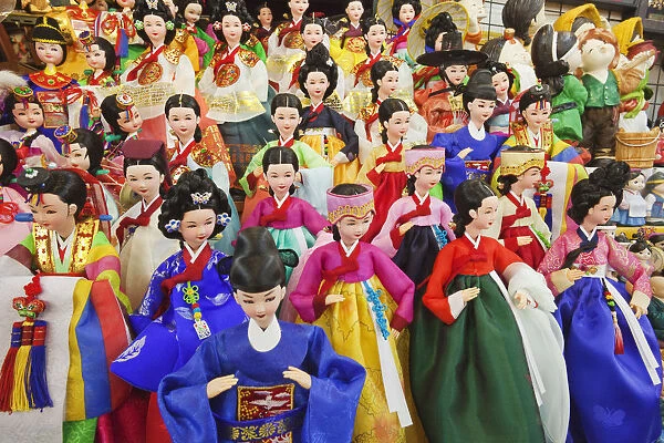 South Korea, Seoul, Namdaemun Market, South Korean Dolls