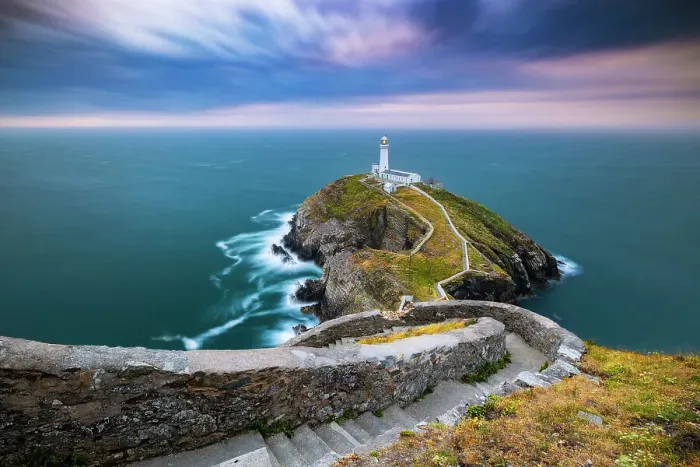 Framed Print : South Stack Lighthouse at sunset, Anglesey, Holy Island, Wales, Great Britain, United Kingdom Framed Print : South Stack Lighthouse at sunset, Anglesey, Holy Island, Wales, Great Britain, United Kingdom