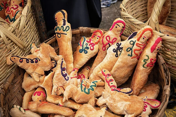 Souvenir Bread on display, Dia de los Muertos, Otavalo Cemetery, Imbabura, Ecuador