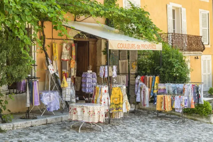 Framed Print : Souvenir Shop in Moustiers-Sainte-Marie, Provence, Provence-Alpes-Cote d'Azur, Alpes-de-Haute-Provence, Southern France, France, Europe