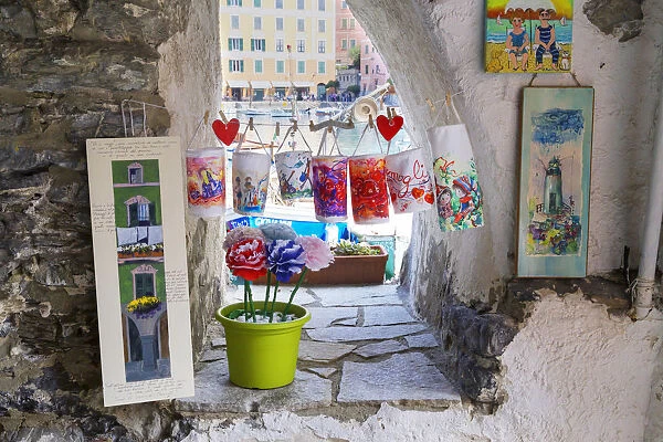 Souvenirs shop, Camogli, Liguria, Italy, Europe