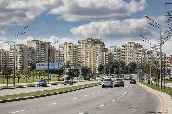 Soviet architecture, Prospekte Pobeditelei, Minsk, Belarus