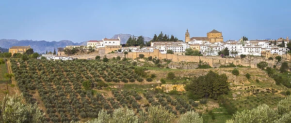 Spain, Anadalusia, Malaga, Ronda, View from the surrounding coutryside