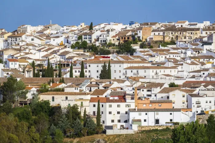 Framed Print : Spain, Anadalusia, Malaga, Ronda, The town centre Framed Print : Spain, Anadalusia, Malaga, Ronda, The town centre