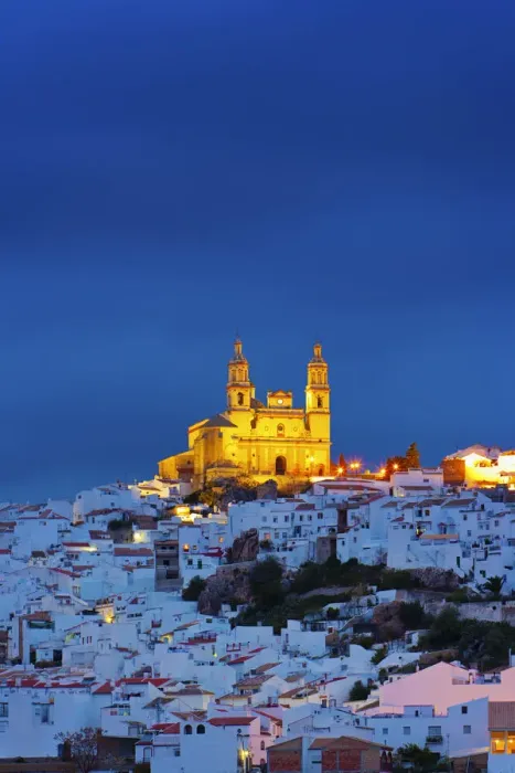 Framed Print : Spain, Andalucia, Cadiz province, Olvera, Our Lady of the Incarnation Church at dusk Framed Print : Spain, Andalucia, Cadiz province, Olvera, Our Lady of the Incarnation Church at dusk