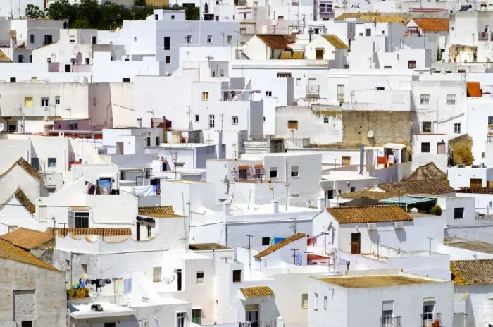Framed Print : Spain, Andalucia, Cadiz Province, Vejer de la Frontera