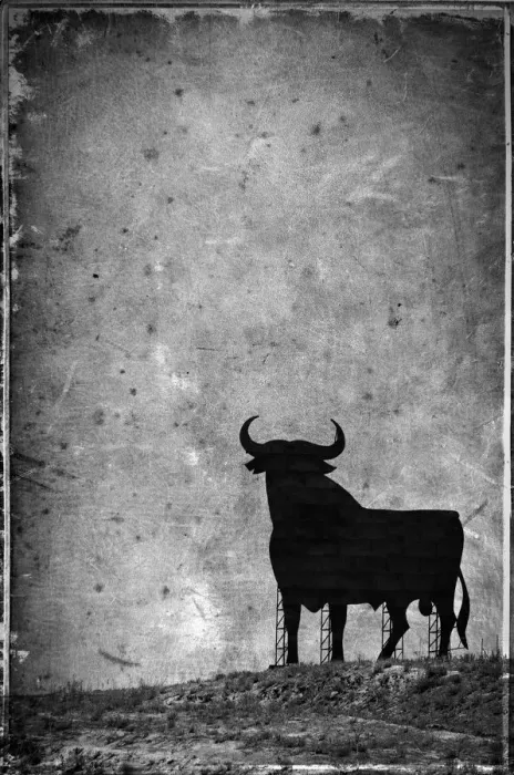 Framed Print : Spain, Andalucia, Cadiz Province, Jerez de la Frontera, El Cuadrejon, an Osborne Bull Framed Print : Spain, Andalucia, Cadiz Province, Jerez de la Frontera, El Cuadrejon, an Osborne Bull