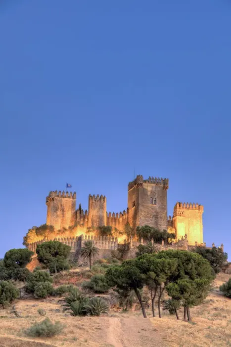 Framed Print : Spain, Andalucia, Cordoba, Almodovar del Rio Castle
