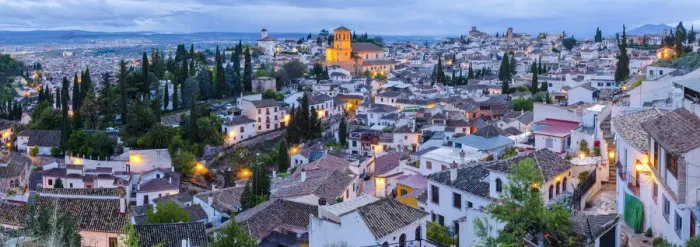 Framed Print : Spain, Andalucia, Granada Province, Granada, Sacromonte and Albaicin Districts, far Framed Print : Spain, Andalucia, Granada Province, Granada, Sacromonte and Albaicin Districts, far