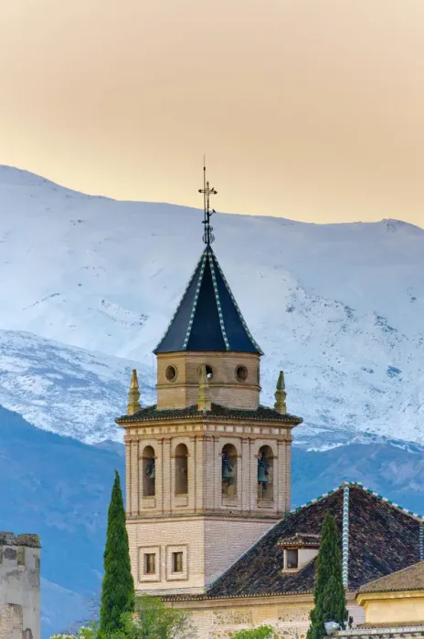 Framed Print : Spain, Andalucia, Granada Province, Granada, Alhambra Palace and Sierra Nevada mountains Framed Print : Spain, Andalucia, Granada Province, Granada, Alhambra Palace and Sierra Nevada mountains