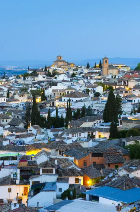 Framed Print : Spain, Andalucia, Granada Province, Granada, Sacromonte and Albaicin Districts, centre Framed Print : Spain, Andalucia, Granada Province, Granada, Sacromonte and Albaicin Districts, centre