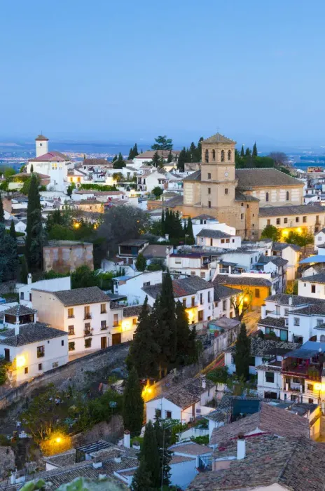 Framed Print : Spain, Andalucia, Granada Province, Granada, Sacromonte and Albaicin Districts, left Framed Print : Spain, Andalucia, Granada Province, Granada, Sacromonte and Albaicin Districts, left