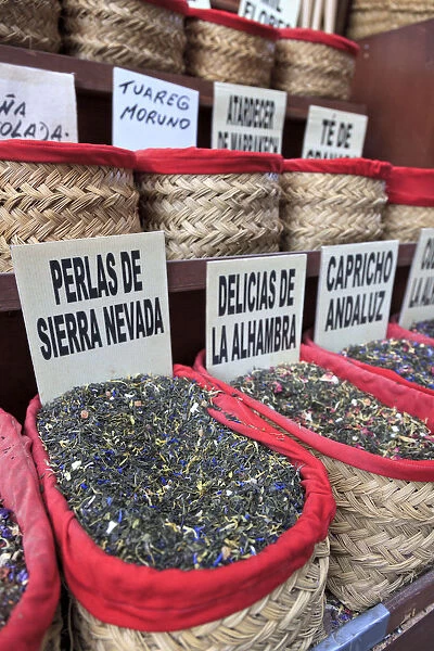 Spain, Andalucia, Granada, Tea for sale