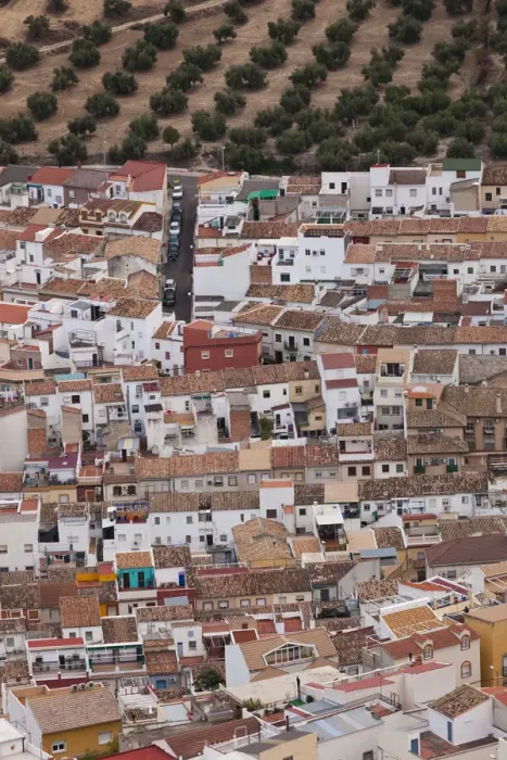 Framed Print : Spain, Andalucia Region, Jaen Province, Jaen, elevated city view from the Cerro de Framed Print : Spain, Andalucia Region, Jaen Province, Jaen, elevated city view from the Cerro de
