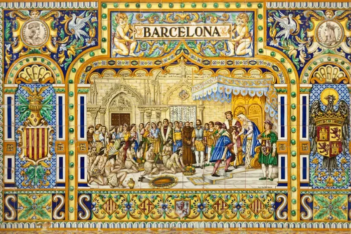Framed Print : Spain, Andalucia Region, Seville Province, Seville, Plaza Espana, Barcelona tile wall Framed Print : Spain, Andalucia Region, Seville Province, Seville, Plaza Espana, Barcelona tile wall