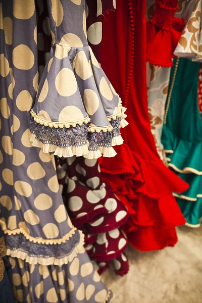 Spain, Andalucia Region, Seville Province, Seville, Flamenco dress shop