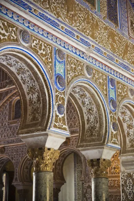 Framed Print : Spain, Andalucia Region, Seville Province, Seville, The Alcazar, Moorish arches Framed Print : Spain, Andalucia Region, Seville Province, Seville, The Alcazar, Moorish arches
