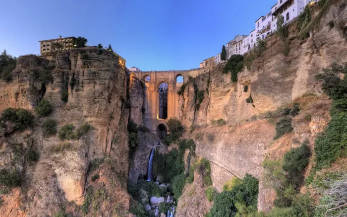 Framed Print : Spain, Andalucia, Ronda, Ronda Village and Ponte Nuovo Bridge Framed Print : Spain, Andalucia, Ronda, Ronda Village and Ponte Nuovo Bridge
