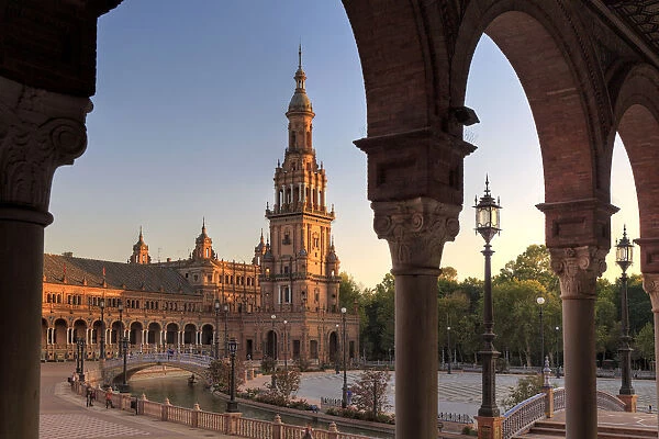 Spain, Andalucia, Sevilla, Plaza de Espana