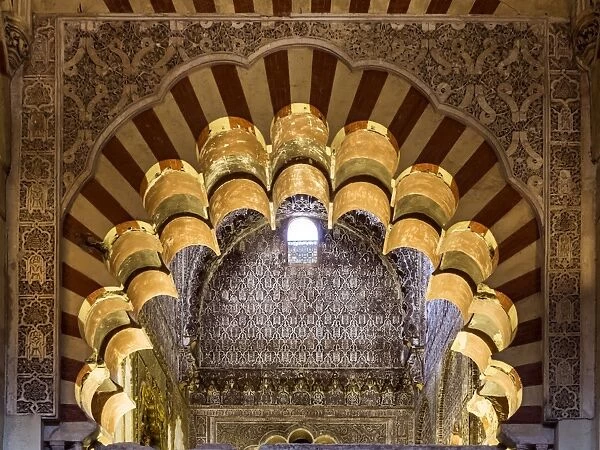 Spain, Andalusia, Cordoba. Interior of the Mezquita (Mosque) of Cordoba
