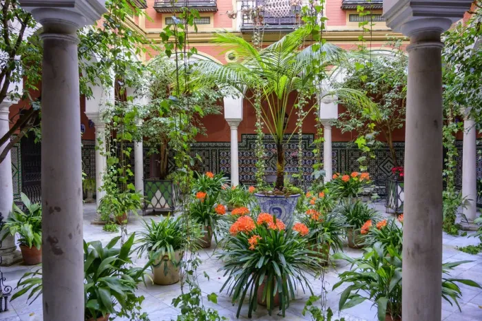 Framed Print : Spain, Andalusia, Seville, courtyard Framed Print : Spain, Andalusia, Seville, courtyard