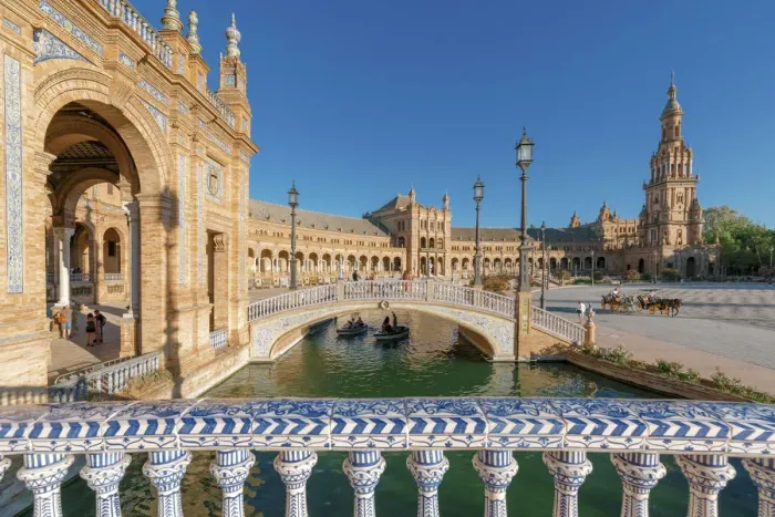 Framed Print : Spain, Andalusia, Seville. Plaza de Espana Framed Print : Spain, Andalusia, Seville. Plaza de Espana