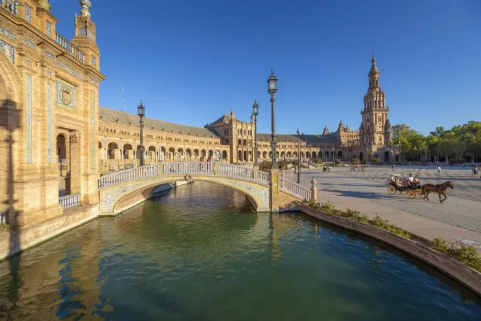 Framed Print : Spain, Andalusia, Seville. Plaza de Espana Framed Print : Spain, Andalusia, Seville. Plaza de Espana