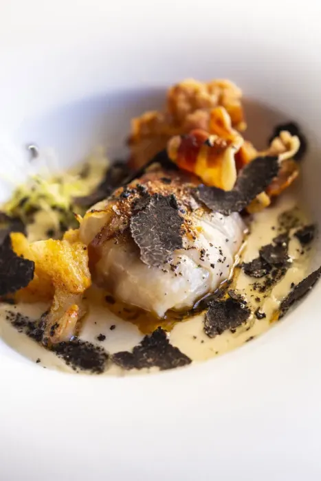 Framed Print : Spain, Aragon, Mora de Rubielos, Scallops covered with aged pork bacon Framed Print : Spain, Aragon, Mora de Rubielos, Scallops covered with aged pork bacon
