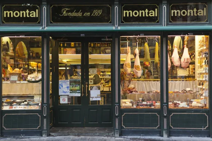 Framed Print : Spain, Aragon Region, Zaragoza Province, Zaragoza, Montal Food Shop Framed Print : Spain, Aragon Region, Zaragoza Province, Zaragoza, Montal Food Shop