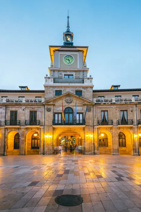 Framed Print : Spain, Asturias, Oviedo. Town hall in Plaza de la ConstituciAon