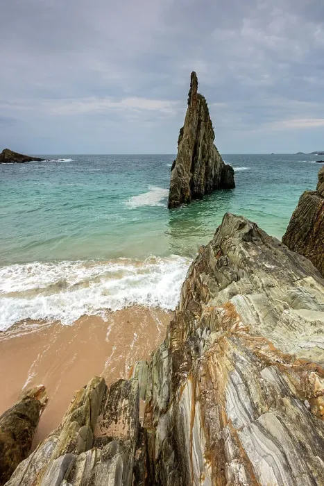 Framed Print : Spain, Asturias, Playa de Mexota, Mexota beach Framed Print : Spain, Asturias, Playa de Mexota, Mexota beach