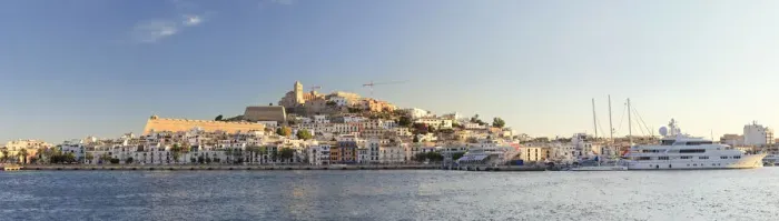 Framed Print : Spain, Balearic Islands, Ibiza, view of Ibiza old town (UNESCO site), and Dalt Vila Framed Print : Spain, Balearic Islands, Ibiza, view of Ibiza old town (UNESCO site), and Dalt Vila