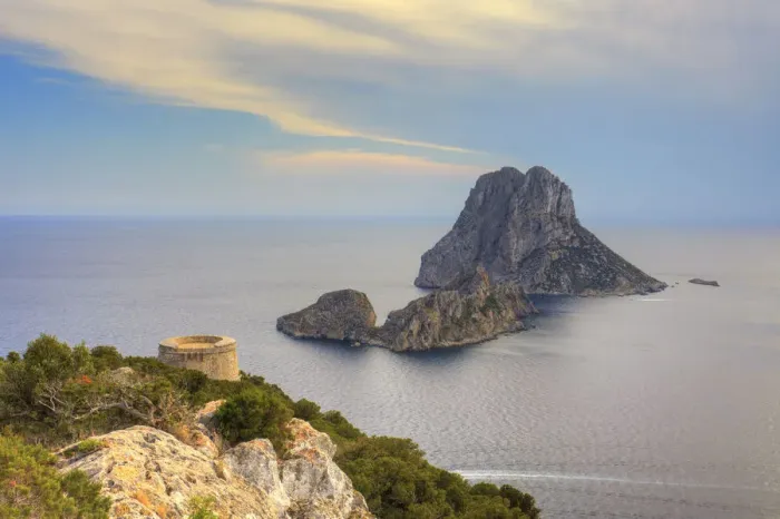 Framed Print : Spain, Balearic Islands, Ibiza, Es Vedra Rocky island Framed Print : Spain, Balearic Islands, Ibiza, Es Vedra Rocky island