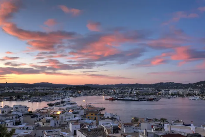 Framed Print : Spain, Balearic Islands, Ibiza, view of Ibiza old town (UNESCO site), and Dalt Vila Framed Print : Spain, Balearic Islands, Ibiza, view of Ibiza old town (UNESCO site), and Dalt Vila