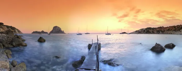 Framed Print : Spain, Balearic Islands, Ibiza, Cala D Hort Beach Framed Print : Spain, Balearic Islands, Ibiza, Cala D Hort Beach
