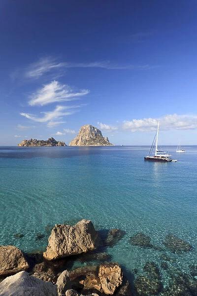Spain, Balearic Islands, Ibiza, Cala D Hort Beach