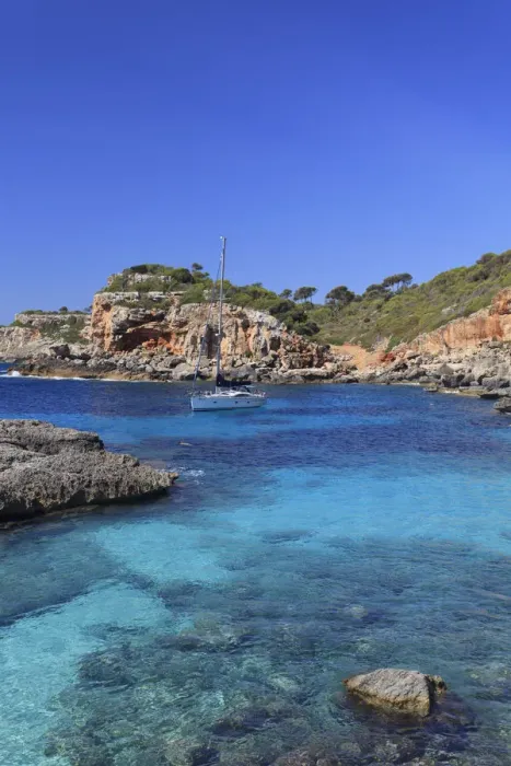 Framed Print : Spain, Balearic Islands, Mallorca, Calas Almonia Beach Framed Print : Spain, Balearic Islands, Mallorca, Calas Almonia Beach