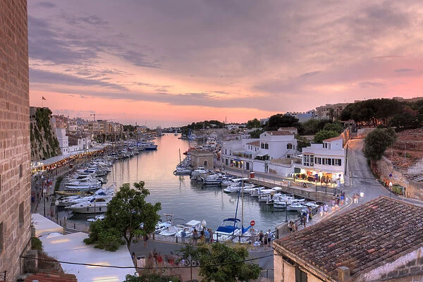 Spain, Balearic Islands, Menorca, Ciutadella, Historic Old Harbour and Old City centre