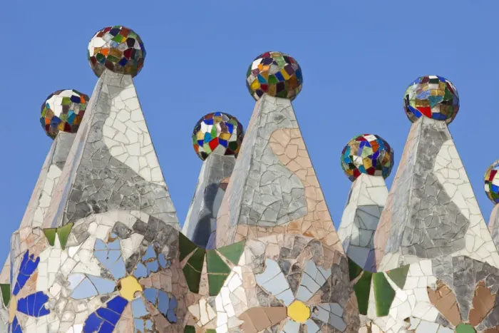 Framed Print : Spain, Barcelona, Casa Batllo, The Rooftop Chimneys Framed Print : Spain, Barcelona, Casa Batllo, The Rooftop Chimneys