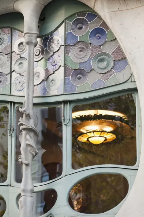 Framed Print : Spain, Barcelona, Casa Batllo, Window Detail Framed Print : Spain, Barcelona, Casa Batllo, Window Detail