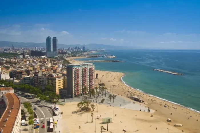Framed Print : Spain, Barcelona, La barceloneta, Platja de la Barceloneta (Beach) Framed Print : Spain, Barcelona, La barceloneta, Platja de la Barceloneta (Beach)