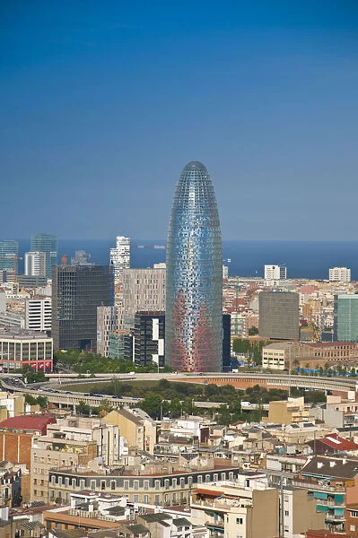 Spain, Barcelona, Torre Agbar (Agbar Tower)