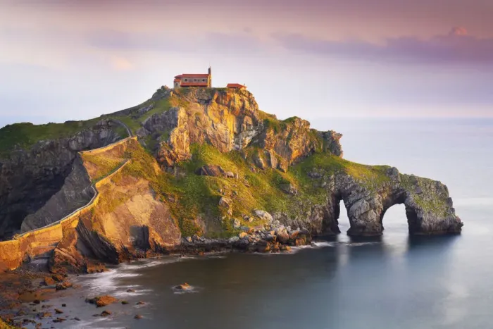 Framed Print : Spain, Basque country, San Juan de Gaztelugatxe, view of islet Framed Print : Spain, Basque country, San Juan de Gaztelugatxe, view of islet