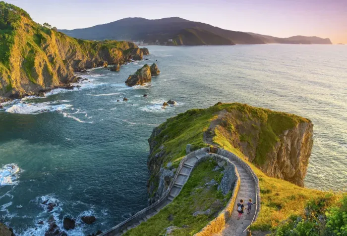 Framed Print : Spain, Basque country, San Juan de Gaztelugatxe, view from church Framed Print : Spain, Basque country, San Juan de Gaztelugatxe, view from church