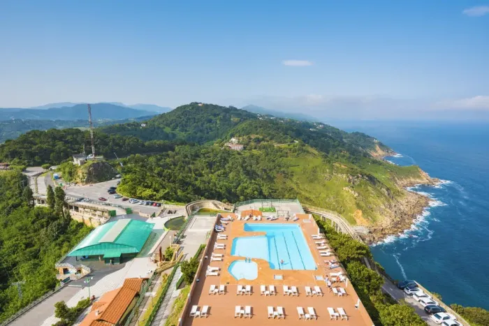 Framed Print : Spain, Basque Country, San Sebastian. Luxury Mercure hotel on top of the Mount Igueldo Framed Print : Spain, Basque Country, San Sebastian. Luxury Mercure hotel on top of the Mount Igueldo