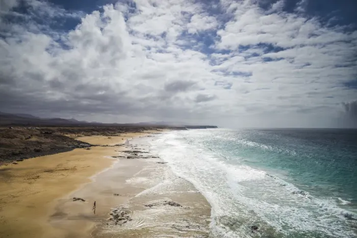Framed Print : Spain, Canary Islands, Fuerteventura Island, El Cotillo, high angle view of Playa Framed Print : Spain, Canary Islands, Fuerteventura Island, El Cotillo, high angle view of Playa