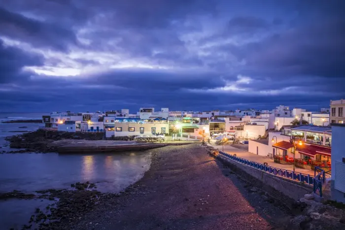 Framed Print : Spain, Canary Islands, Fuerteventura Island, El Cotillo, Fishermans Quarter, high Framed Print : Spain, Canary Islands, Fuerteventura Island, El Cotillo, Fishermans Quarter, high