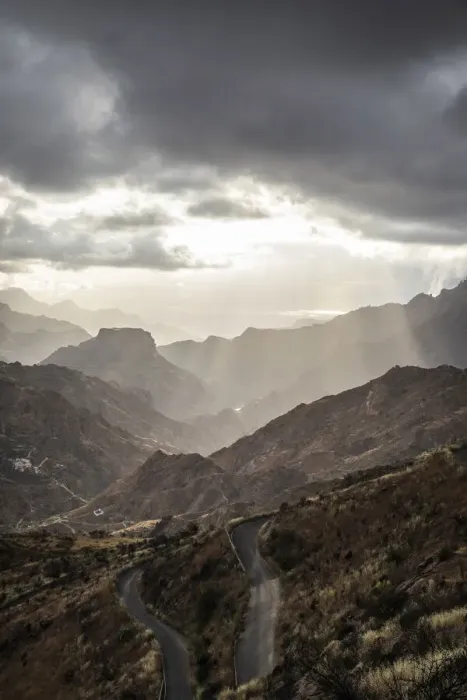 Framed Print : Spain, Canary Islands, Gran Canaria, Tejeda, Landscape in the Roque Nublo park