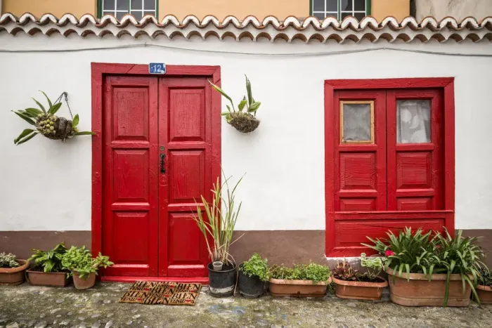 Framed Print : Spain, Canary Islands, La Palma Island, San Andres, village buildings Framed Print : Spain, Canary Islands, La Palma Island, San Andres, village buildings